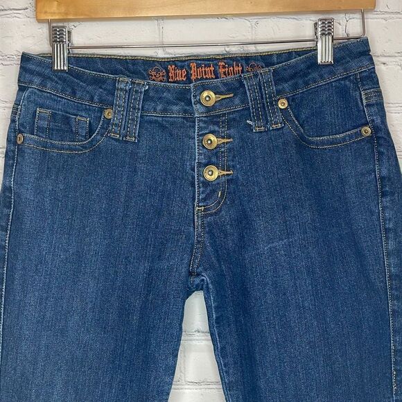 Nine Point Eight Skinny Cropped Jeans zip at ankle size 7 - Picture 2 of 6